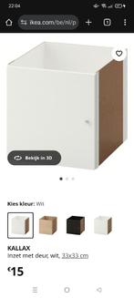 kallax inzet deur wit nieuw in doos, Neuf, 25 à 50 cm, Enlèvement, Moins de 150 cm