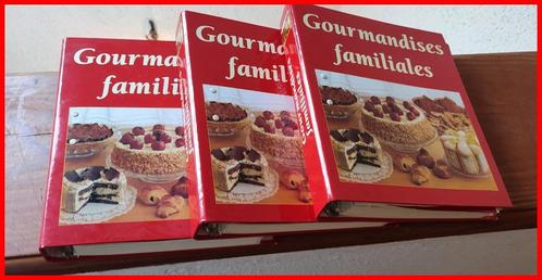 GOURMANDISES FAMILIALES - 3 classeurs complets, Livres, Livres de cuisine, Utilisé, Enlèvement ou Envoi