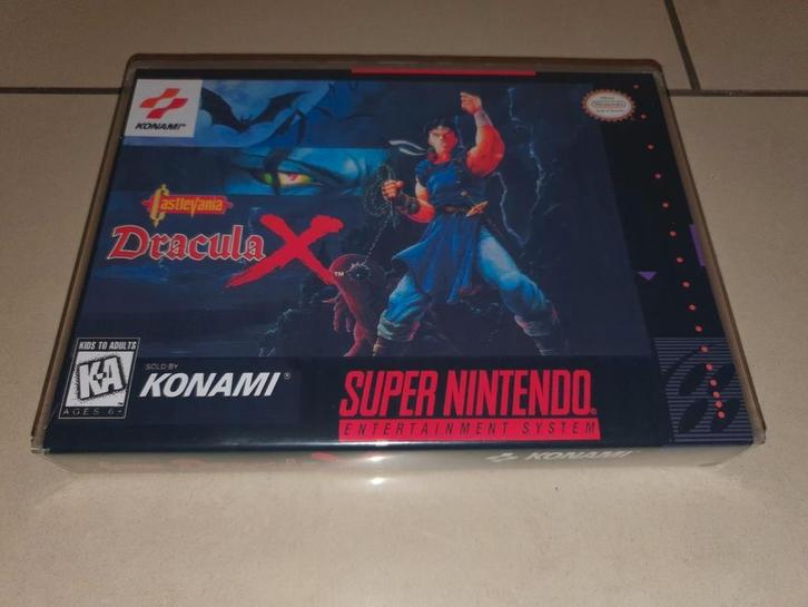 Castlevania Dracula X SNES Game Case, Games en Spelcomputers, Games | Nintendo Super NES, Zo goed als nieuw, Verzenden