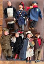 Set van 8 handgemaakte houten poppen – folklore – België, Ophalen of Verzenden, Zo goed als nieuw, Pop