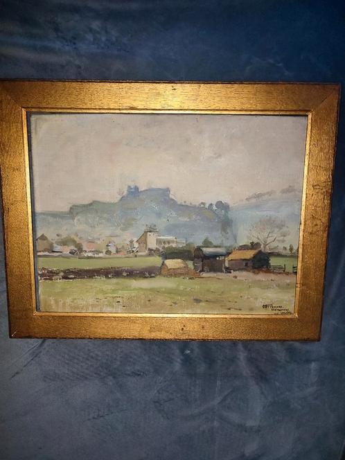 Jolie tableau de Henri Ottevaere " Montgomery Wales 1915", Antiquités & Art, Art | Peinture | Classique, Enlèvement ou Envoi