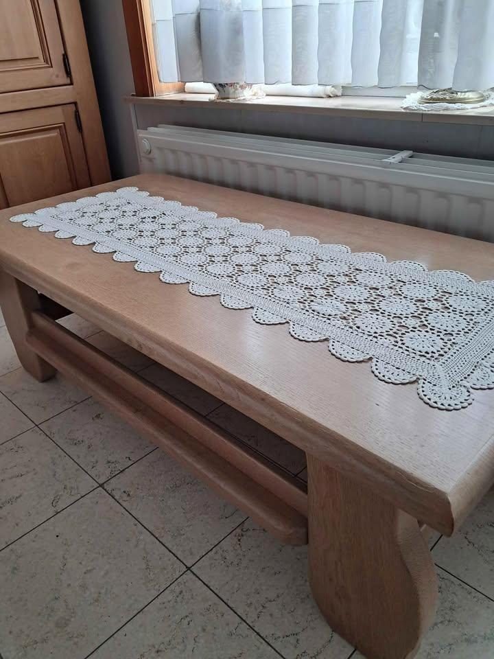 Table de salon en chêne clair, Huis en Inrichting, Tafels | Salontafels, Zo goed als nieuw, 50 tot 100 cm, 150 tot 200 cm, Rechthoekig