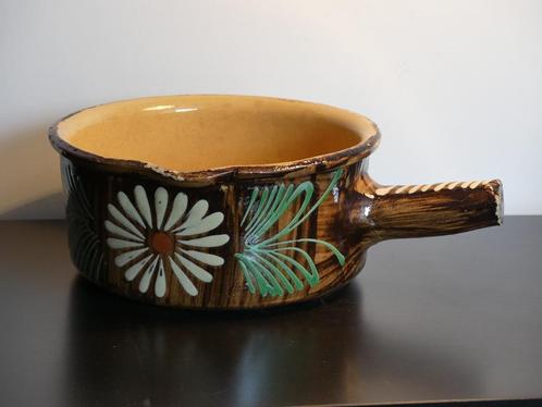 Vintage Elzas aardewerk caquelon fondue schotel keramiek, Antiquités & Art, Antiquités | Céramique & Poterie, Enlèvement ou Envoi