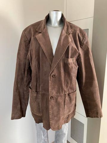 Bruin lederen jas - knopen - Per Voi Milano - 58/3XL beschikbaar voor biedingen
