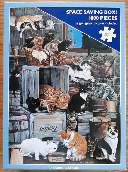 Puzzel OtterHouse, "A company of cats" - 1000 stukjes, Hobby & Loisirs créatifs, Sport cérébral & Puzzles, Comme neuf, Enlèvement ou Envoi