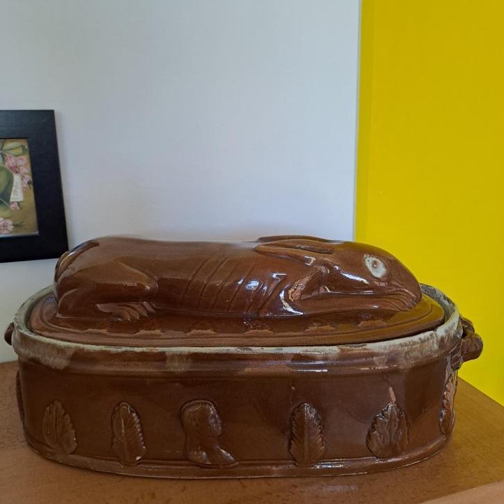 Hazenvormige patéterrine, Antiek en Kunst, Antiek | Keramiek en Aardewerk, Ophalen