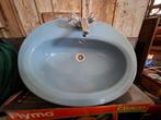 2 vasques (éviers) bleus avec robinetterie, Maison & Meubles, Enlèvement, Utilisé