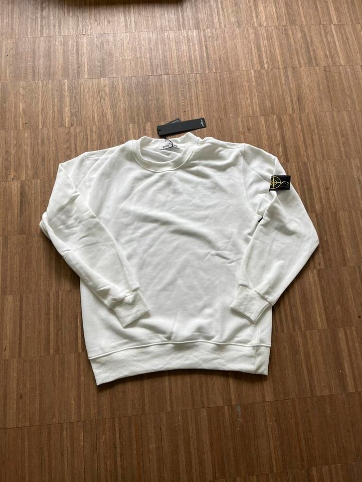 Witte stone island trui, Kleding | Heren, Truien en Vesten, Zo goed als nieuw, Maat 48/50 (M), Grijs, Ophalen of Verzenden