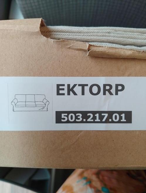 Beige hoes 3-zit Ektorp IKEA, Huis en Inrichting, Zetels | Zetels, Zo goed als nieuw, Rechte bank, Driepersoons, Stof, Ophalen