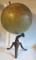 supergrote wereldbol globe 80 cm gietijzeren voet, Antiek en Kunst, Ophalen