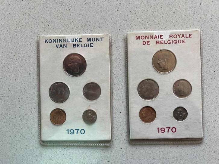 1970 - FDC-Set - België- NL + FR versie (gratis bezorgd), Postzegels en Munten, Munten | België, Setje, Overig, Ophalen of Verzenden