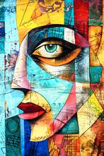 ” Visages Fragmentés “ mooi digitaal werk, Giclee op doek, Ophalen of Verzenden