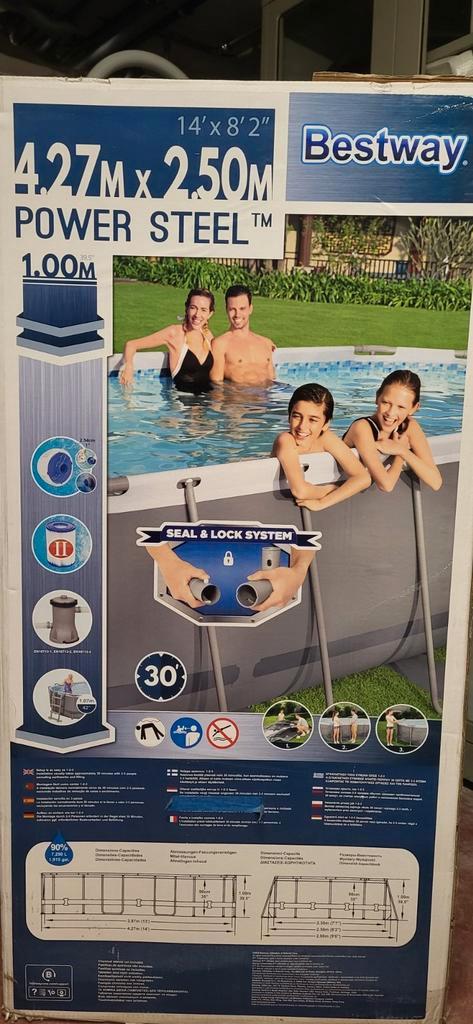 Bestway zwembad 4m27- 2,5m + bijbehoren, Tuin en Terras, Zwembaden, Gebruikt, Ophalen