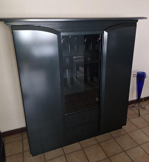 Moderne eetplaats - antracietkleur, Huis en Inrichting, Complete eetkamers, Zo goed als nieuw, 4 tot 6 stoelen, Ophalen