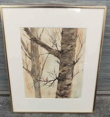 Aquarelle signe cl delleef beschikbaar voor biedingen