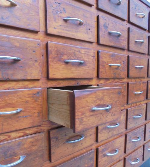 Industriële ladekast apothekerskast winkelkast werkplaats, Huis en Inrichting, Kasten | Ladekasten, Gebruikt, 100 tot 150 cm, 100 tot 150 cm