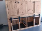 Houten hondenbench met kast, Dieren en Toebehoren, Ophalen, Gebruikt