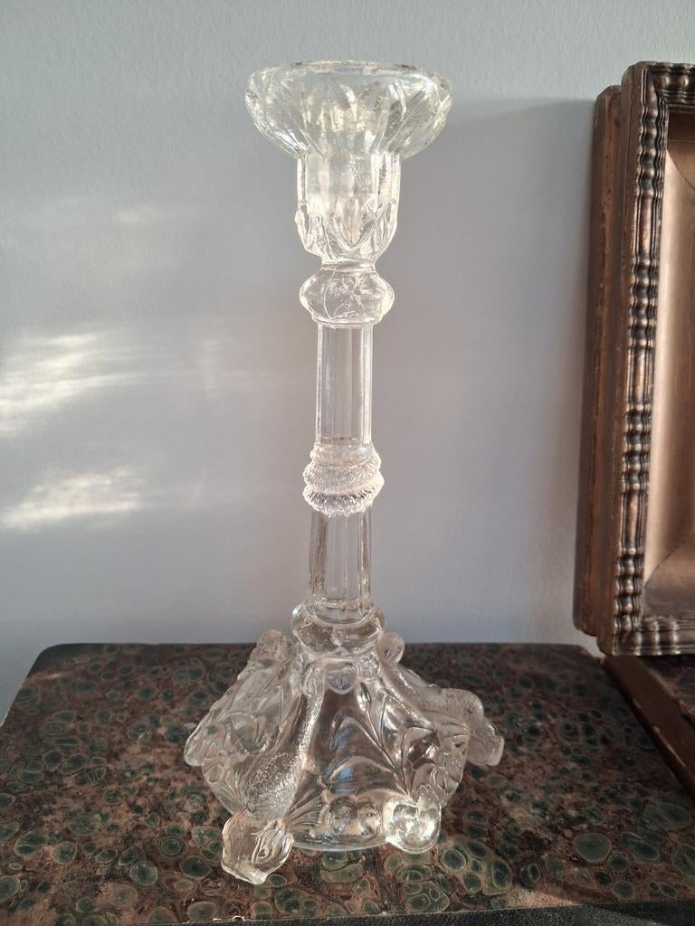 Chandelier en verre 1890, Antiquités & Art, Enlèvement ou Envoi, Verre