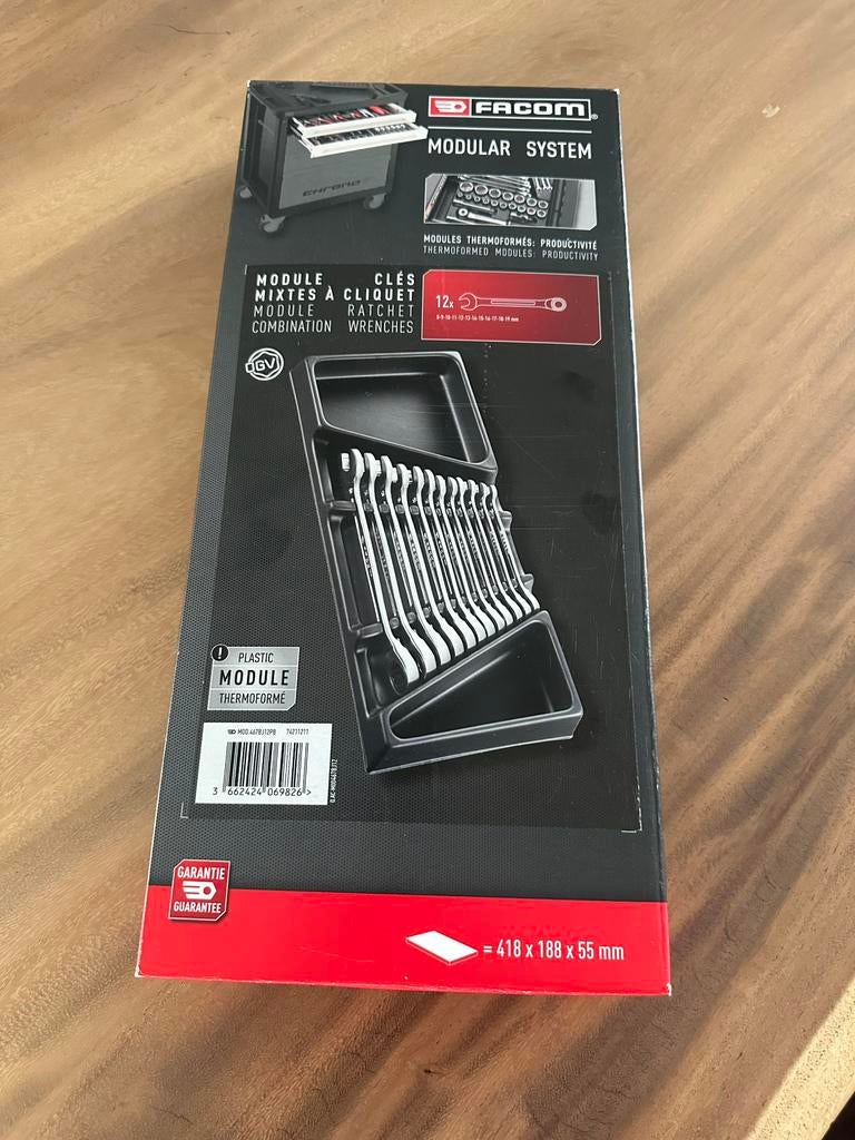 Nieuw Facom MOD.467BJ12PB steekringratelsleutel, Ophalen of Verzenden, Nieuw