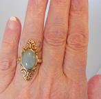 Nieuwe gouden ring met grote Aquamarijn, 4,5ct., Nieuw, 17 tot 18, Met edelsteen, Dame