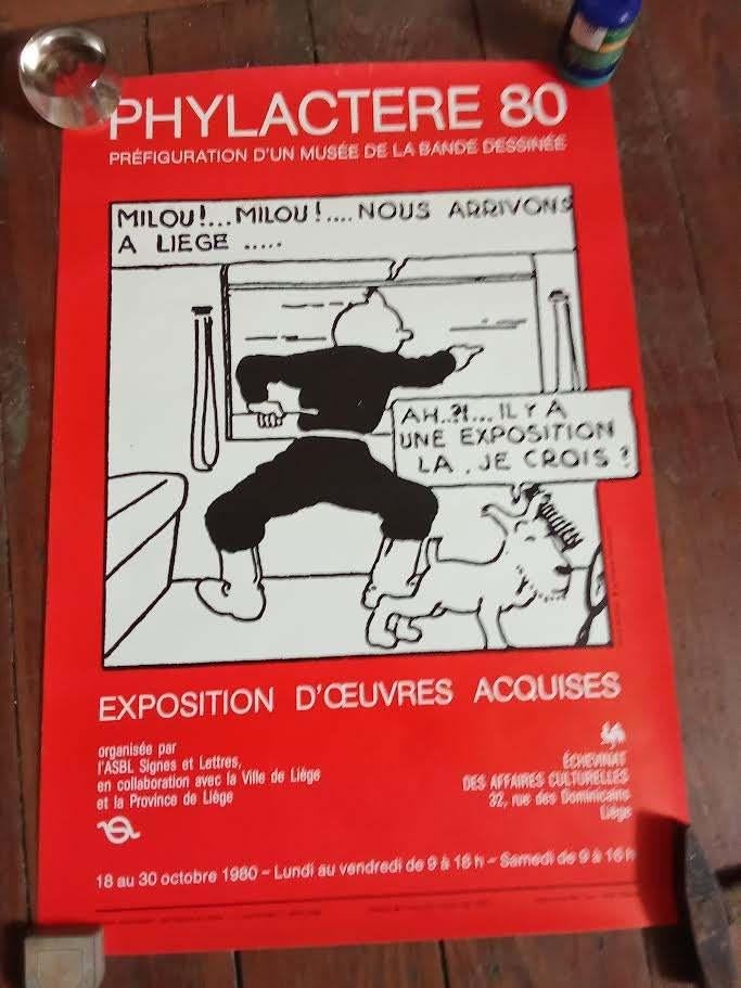 affiche tintin, Collections, Enlèvement, Comme neuf, Rectangulaire vertical, Autres sujets/thèmes