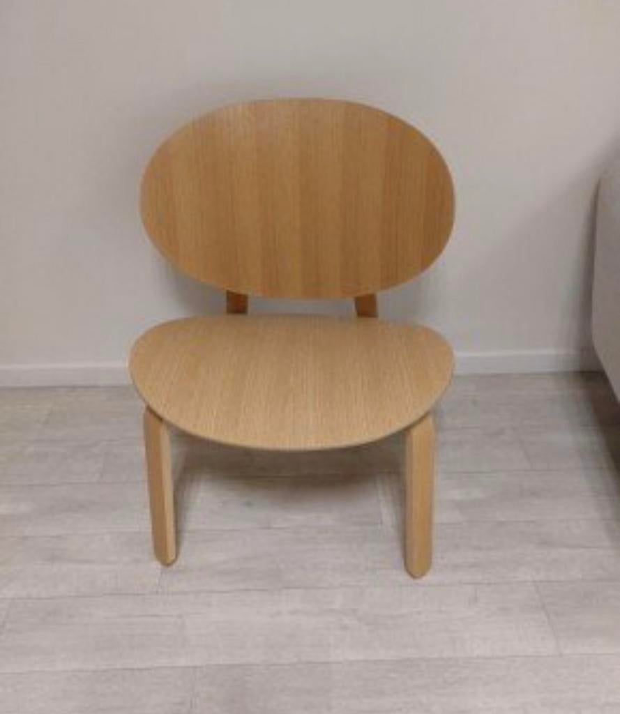 Wit geglazuurd eikenfineer stoel, Maison & Meubles, Chaises, Enlèvement, Comme neuf, Blanc