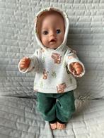 59. Babyborn: Nieuwe hoodie let groene broek, Ophalen of Verzenden, Nieuw, Babypop