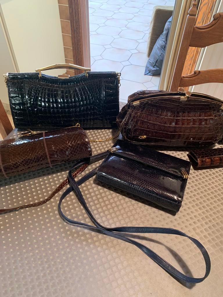 Handtassen 4 Krokodil Nieuw Echt leder, Enlèvement, Comme neuf