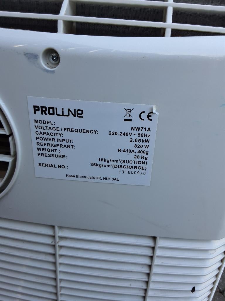 Mobiele airco, Ophalen, Gebruikt, Minder dan 60 m³, 3 snelheden of meer