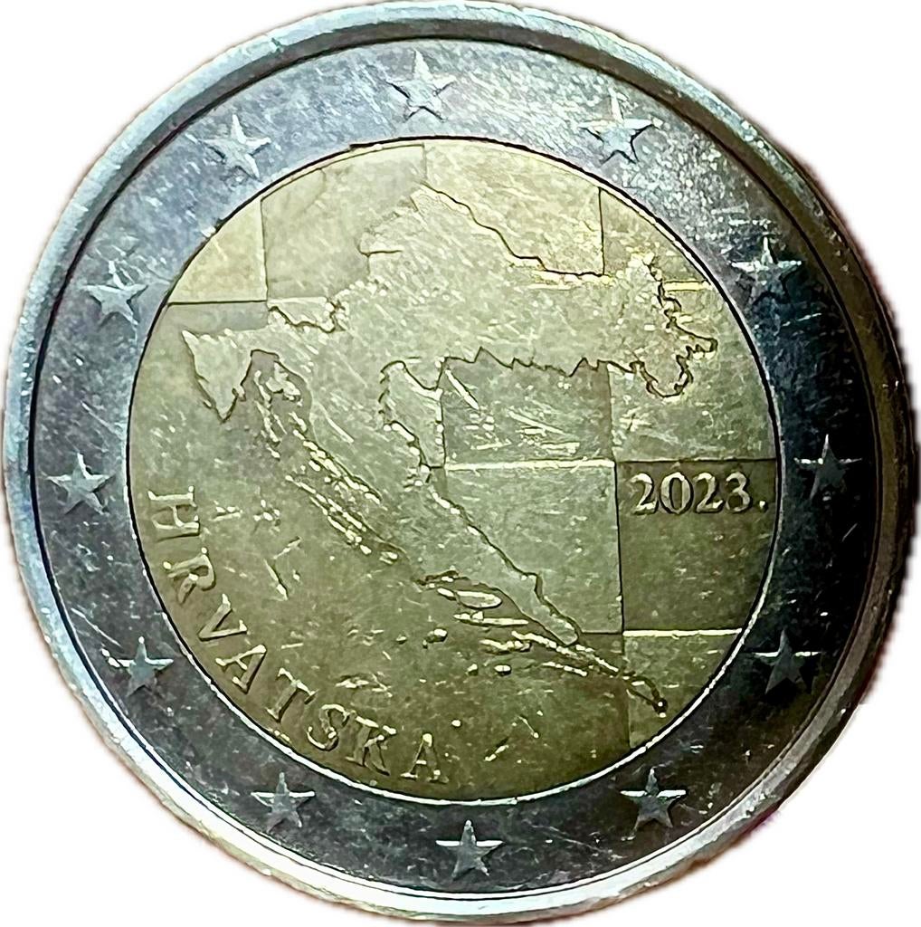 2 euros HRVATSKA 2023 édition régulière, Enlèvement ou Envoi, Autres pays, 2 euros