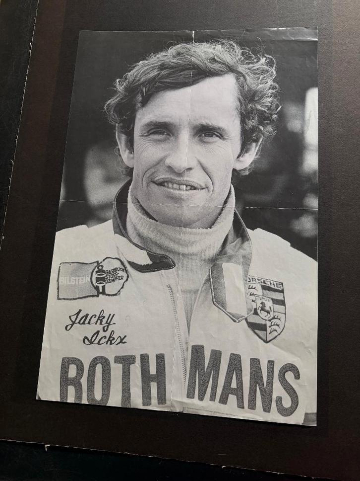 affiche Jacky Ickx - Porsche Rothmans, Collections, Marques automobiles, Motos & Formules 1, Voitures, Enlèvement ou Envoi