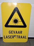 Verkeersbord Gevarenbord Opgelet Laserstraal 60x40cm, Ophalen, Gebruikt