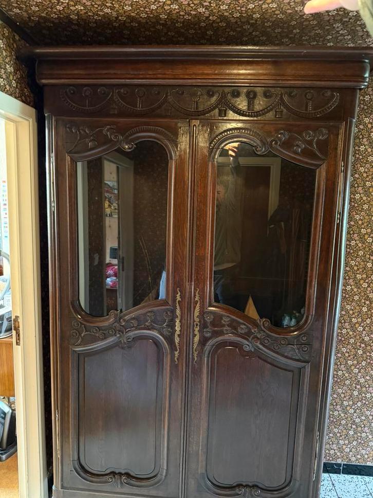 Armoire vitrine normande, Maison & Meubles, Armoires | Vitrines, Chêne, Enlèvement