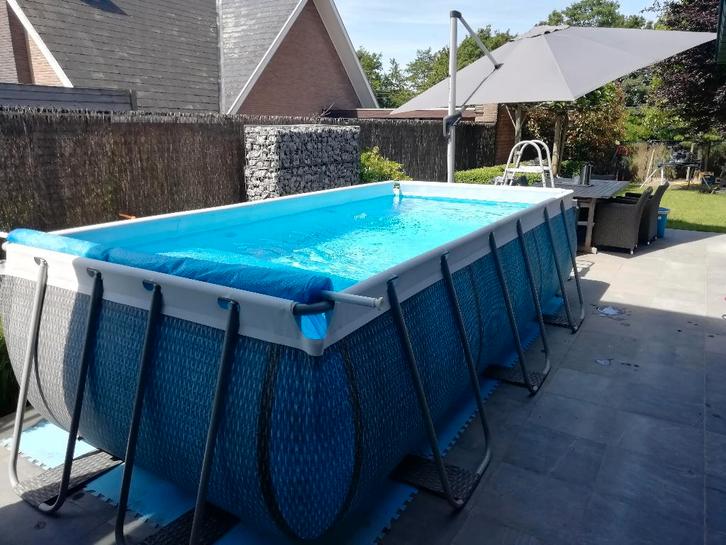 Bestway zwembad 412x201x122cm, Tuin en Terras, Zwembaden, Gebruikt, Opzetzwembad, 120 cm of meer, 400 cm of meer, 200 tot 300 cm
