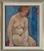 HANNA BRUNDIN / NAAKTE VROUW / OLIEVERF / 67x58cm / KADER, Enlèvement ou Envoi