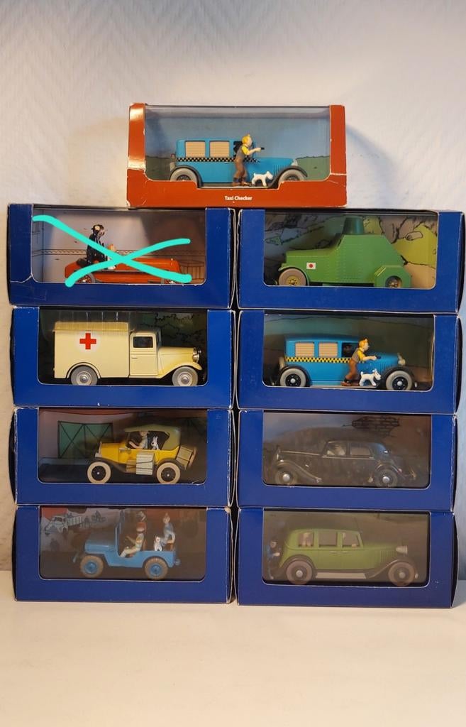 9 KUIFJE Atlas auto's (inperfect, sommigen zijn bespeeld) ️, Hobby en Vrije tijd, Modelauto's | 1:43, Ophalen of Verzenden, Gebruikt