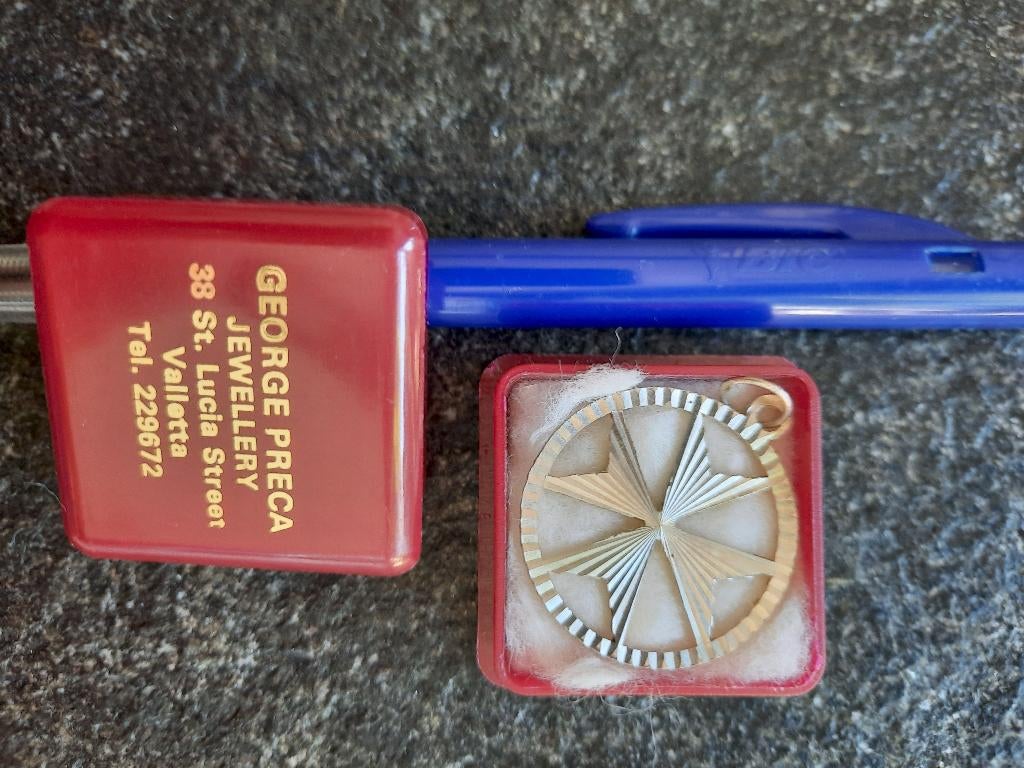 zilver kruis Malta hanger voor ketting, Verzenden, Nieuw, Zilver, Zilver