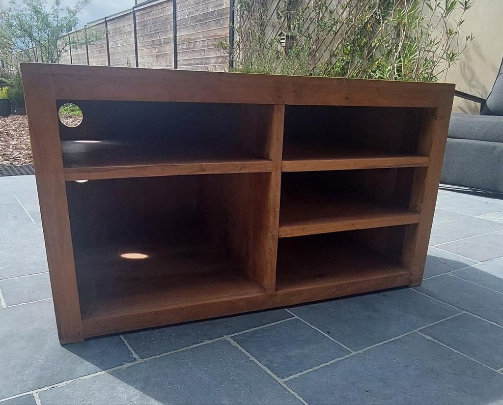 Meuble TV en teck 100x60x55cm, Enlèvement