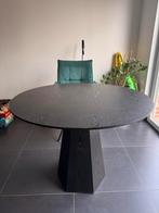 Moderne ronde eettafel - Zwart hout / diameter 100 cm, Enlèvement, Utilisé