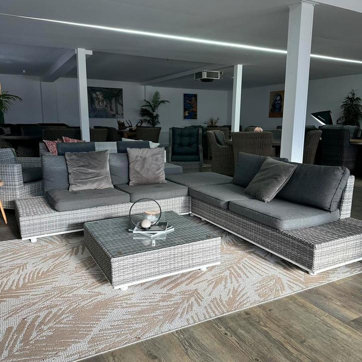 Wicker Tuinset / Loungeset — Prima staat, Jardin & Terrasse, Ensembles de jardin, Utilisé, Sets de jardin, Osier, Enlèvement ou Envoi