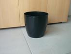 Zwarte glanzende kunststof bloempot  21x22 cm, Tuin en Terras, Bloempotten, Ophalen of Verzenden, Kunststof, Binnen