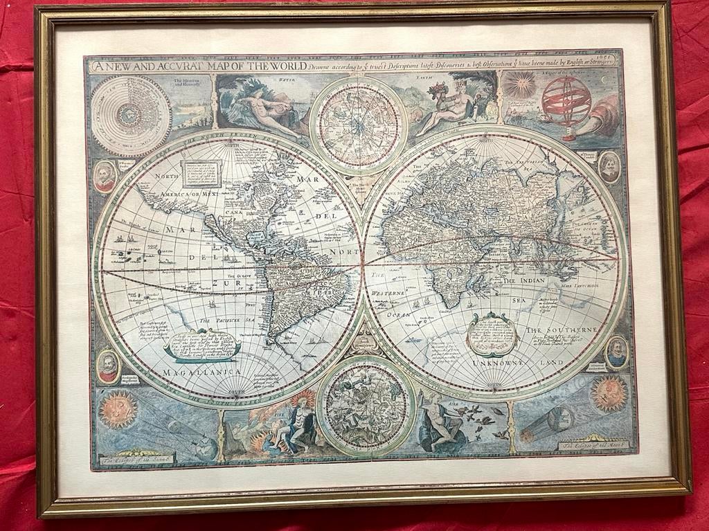Carte du monde ancienne (double hémisphère), Enlèvement