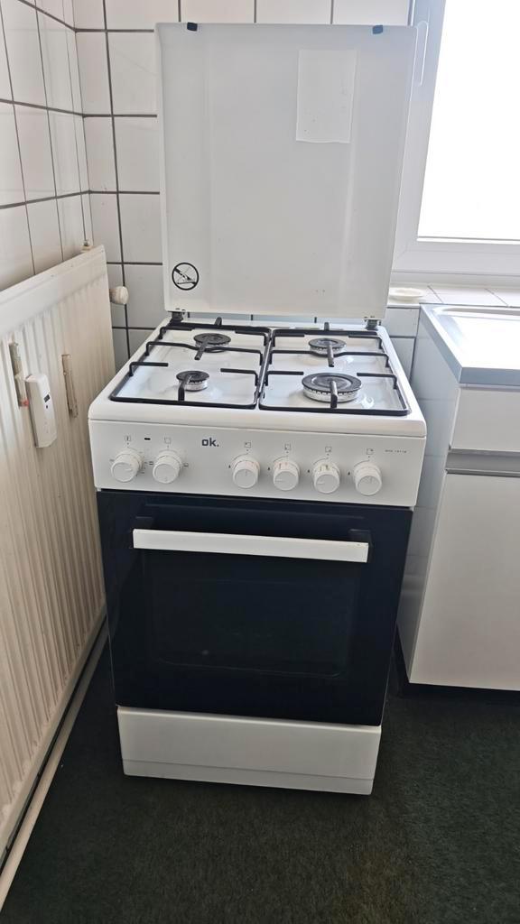 Fornuis gas + electrische oven, Maison & Meubles, Cuisine | Ustensiles de cuisine, Enlèvement