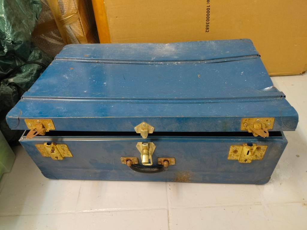 Grande malle de rangement en métal, grand coffre en métal, Maison & Meubles, Accessoires pour la Maison | Coffres, Métal, Enlèvement