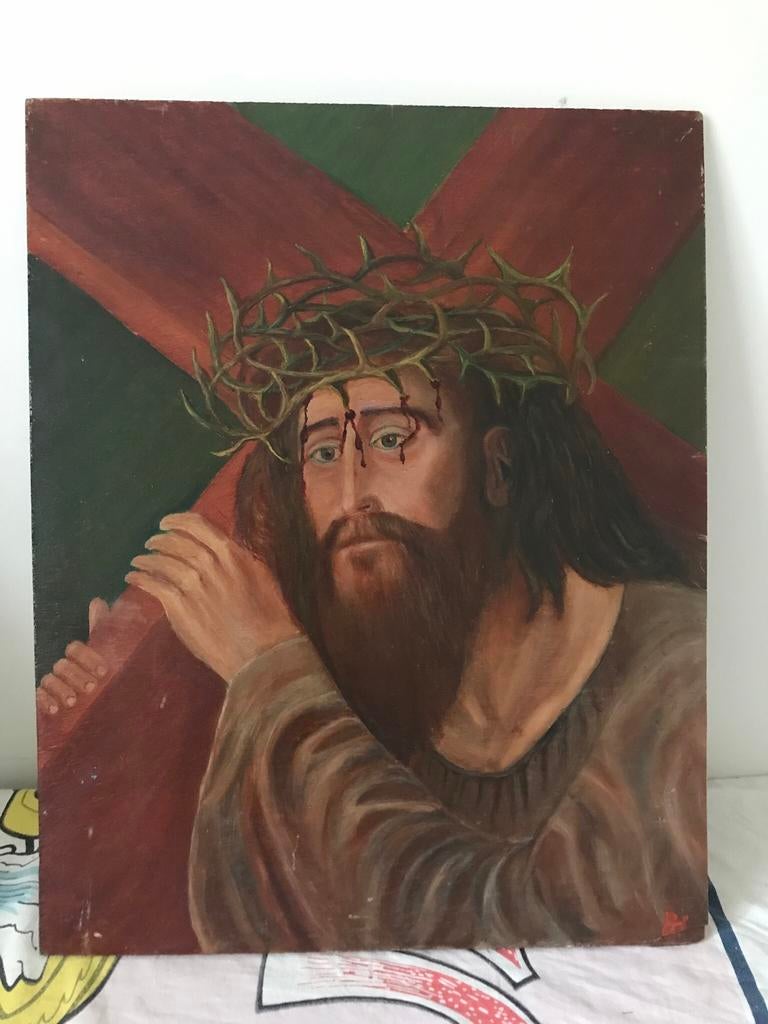 Peinture sur bois ancien, Antiquités & Art, Art | Autres Art