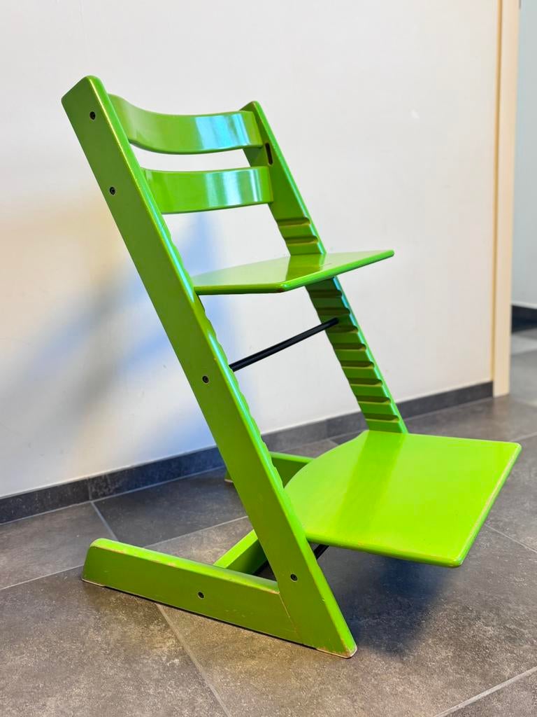 Groene Tripp Trapp kinderstoel, Ophalen, Gebruikt, Meegroeistoel, Stoelverkleiner