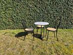 Bistro tafel marmer en stoelen (set 1 tafel en 3 stoelenl, Enlèvement