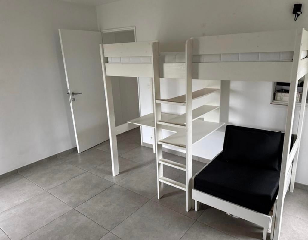 Lit Mezzanine avec Bureau et fauteuil convertible en lit, Enlèvement, Utilisé, Lit mezzanine