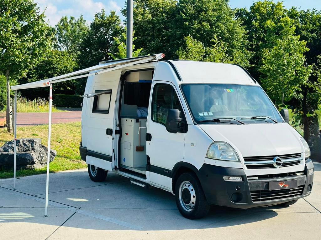Opel movano camper 3pl GOEIE STAAT+ keuring vvk, Caravans en Kamperen, Bedrijf, Tot en met 3, Koelkast, Handgeschakeld