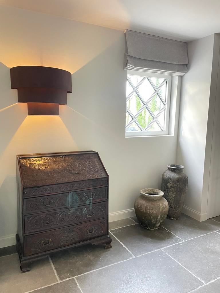 Antieke 19de eeuwse eiken secretaire., Antiek en Kunst, Antiek | Meubels | Kasten, Ophalen